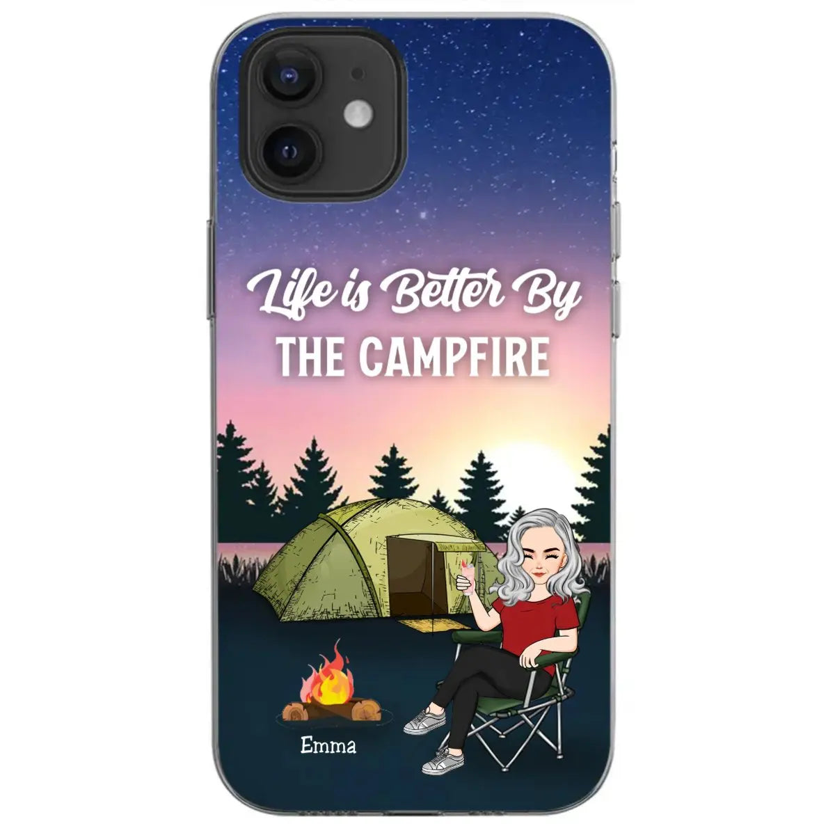 Camping Lovers - Life Is Better By The Campfire Gift For Camping Lovers - Personalized Clear Phone Case Phone Case The Next Custom Gift