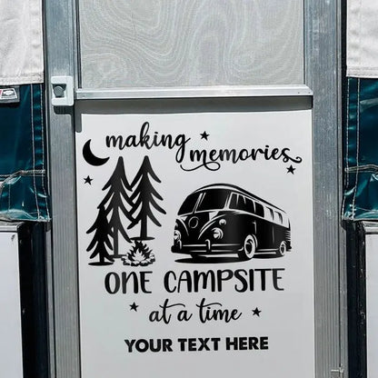 Camping Lovers - Making Memories One Campsite At A Time - Personalized RV Decal Decal The Next Custom Gift