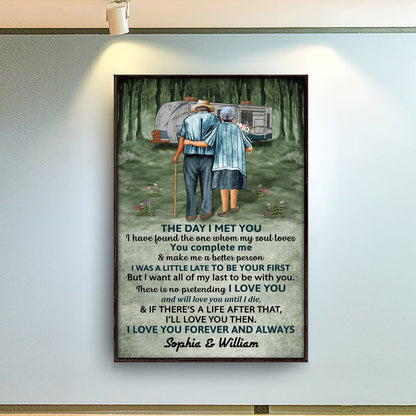 Camping Old Couple Forest The Day I Met You Custom RVs - Personalized Custom Poster