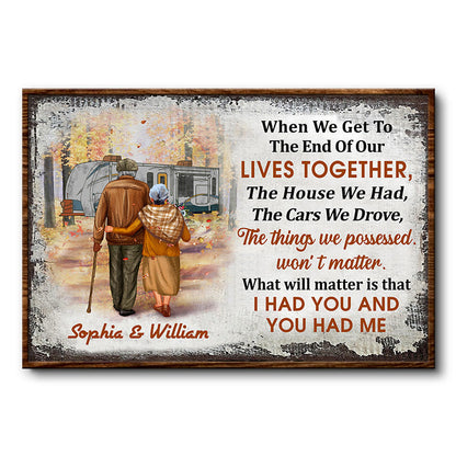 Camping Old Couple When We Get Custom RVs - Personalized Custom Poster