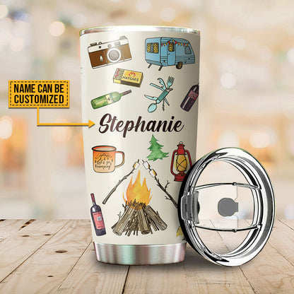 Camping Some Girls Go Camping Custom Tumbler