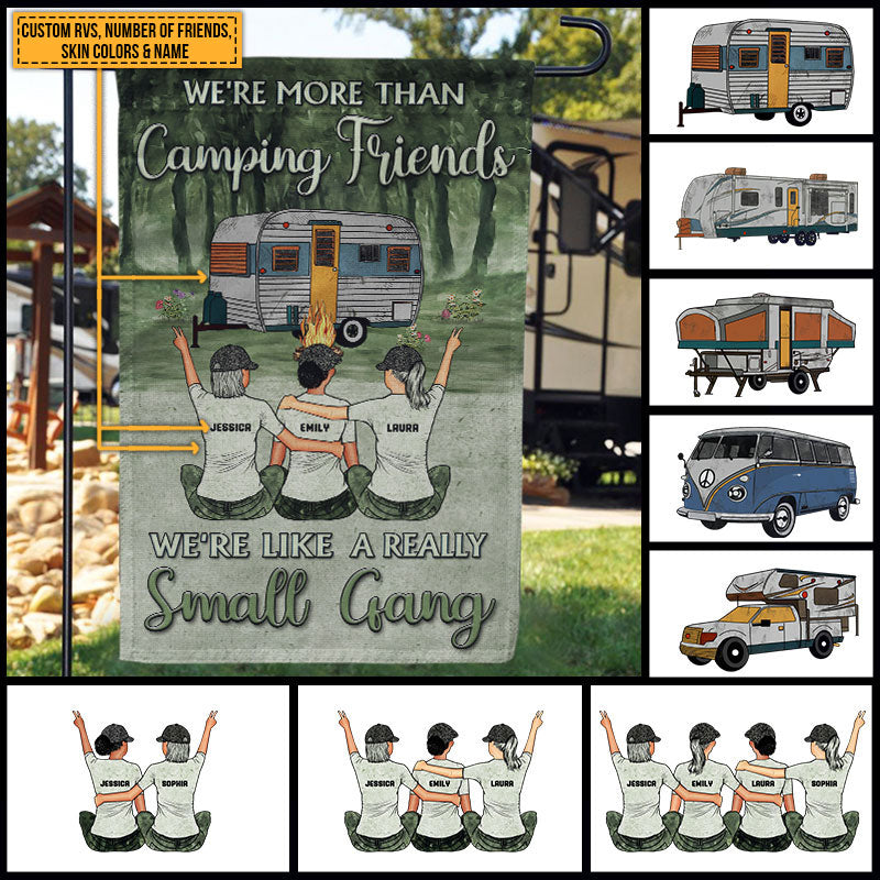 Camping Bestie Like Small Gang Custom Flag