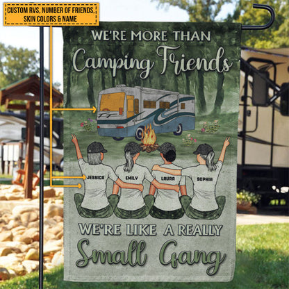 Camping Bestie Like Small Gang Custom Flag