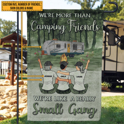 Camping Bestie Like Small Gang Custom Flag
