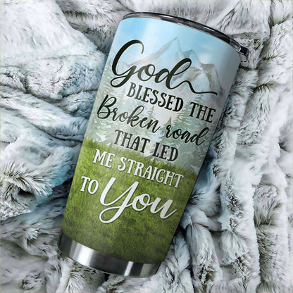 Camping Couple Campers Travelers God Blessed Custom Tumbler