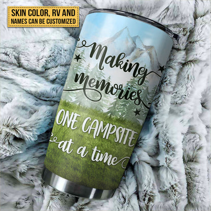 Camping Couple Campers Travelers Making Memories Custom Tumbler