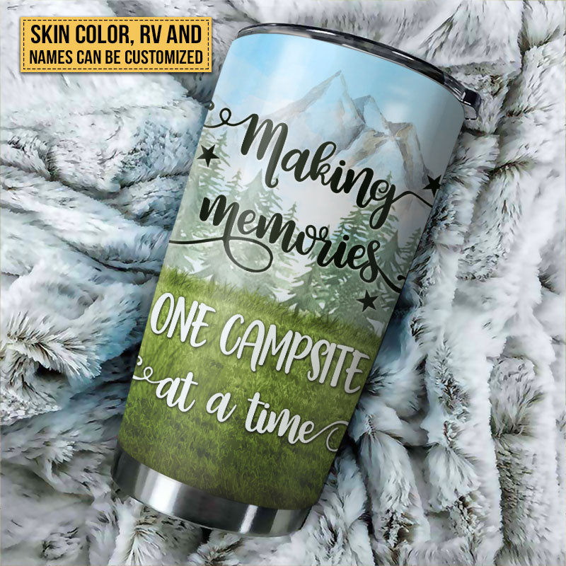 Camping Couple Campers Travelers Making Memories Custom Tumbler