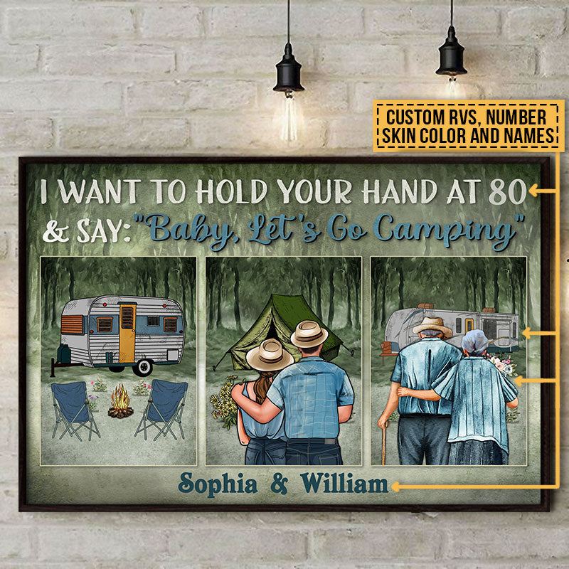 Camping Couple Let's Go Camping Skin Custom Poster