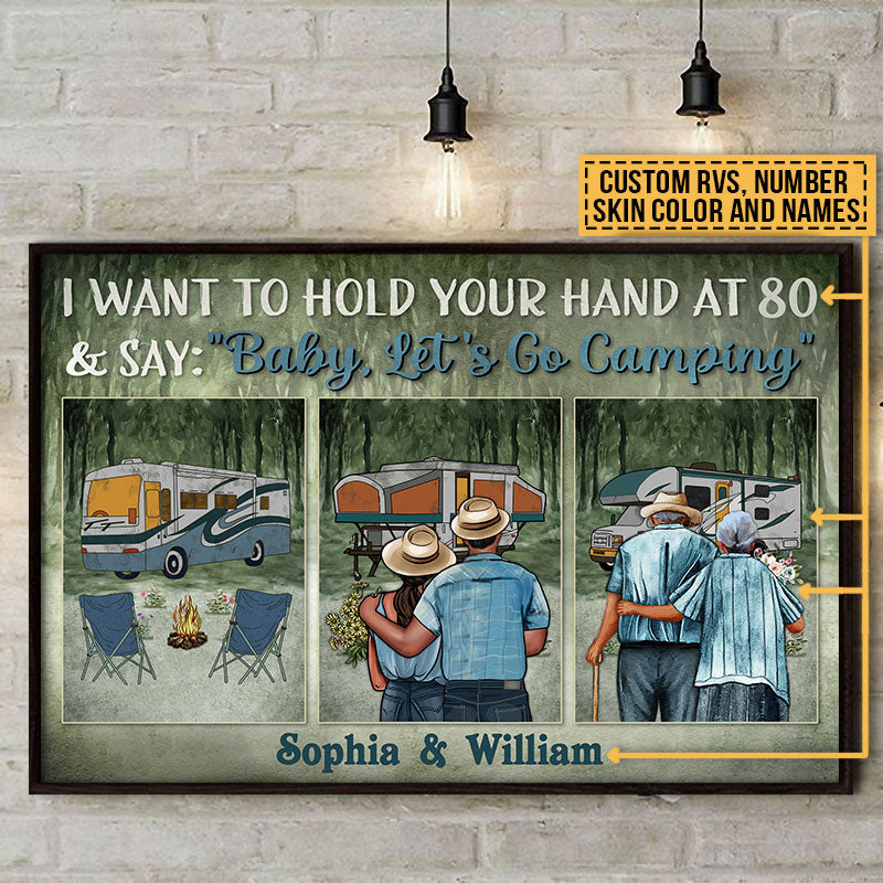 Camping Couple Let's Go Camping Skin Custom Poster