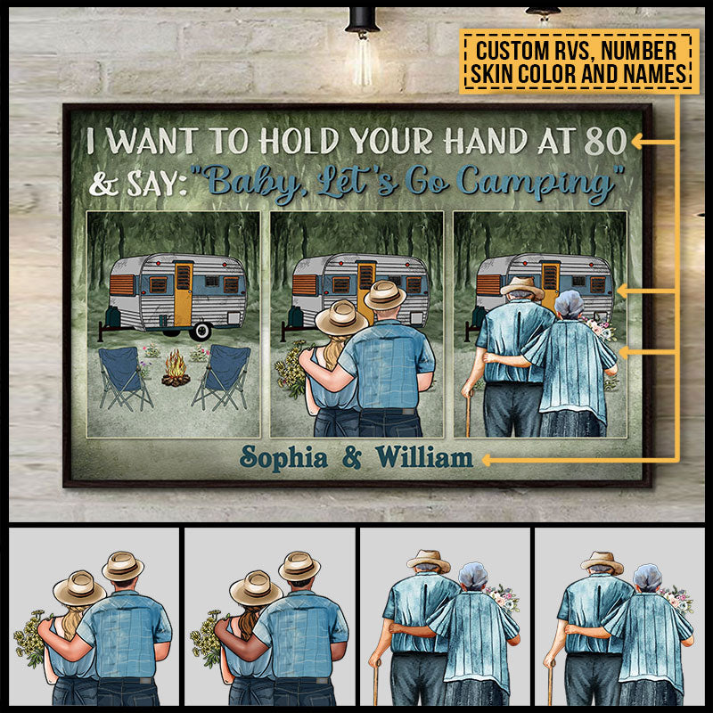 Camping Couple Let's Go Camping Skin Custom Poster