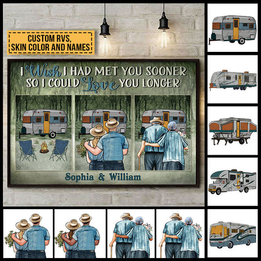 Camping Couple Met You Sooner Skin Custom Poster