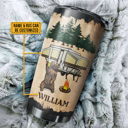 Camping Gift Camper RV Weekend Forecast Custom Tumbler