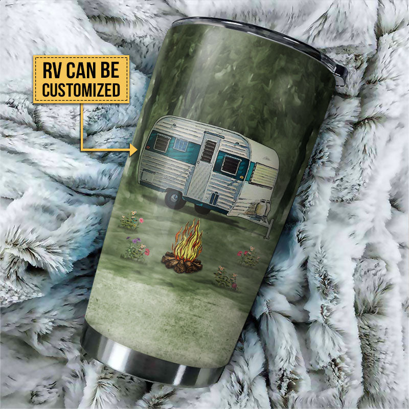 Camping Wander Are Lost Custom Tumbler