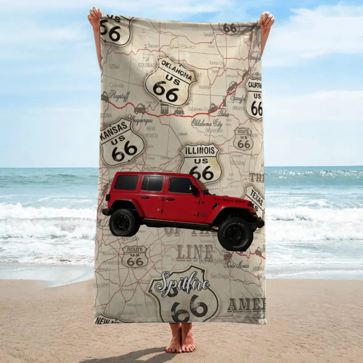 Car Lover - Custom Photo For Car Lover - Personalized Beach Towel (TL)