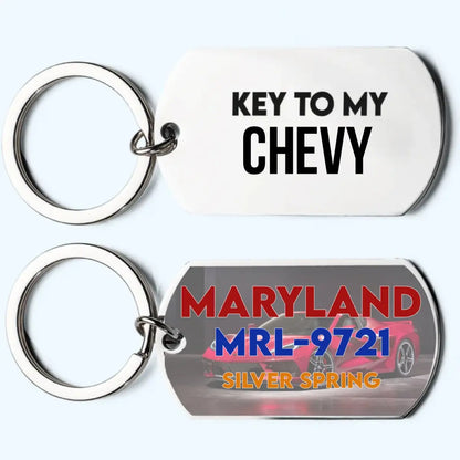 Car Lovers - Key To My Car - Personalized Stainless Steel Photo Keychain (LH) Keychain The Next Custom Gift