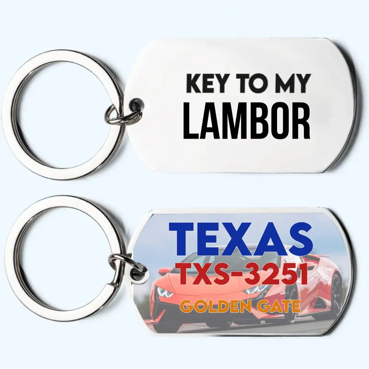 Car Lovers - Key To My Car - Personalized Stainless Steel Photo Keychain (LH) Keychain The Next Custom Gift