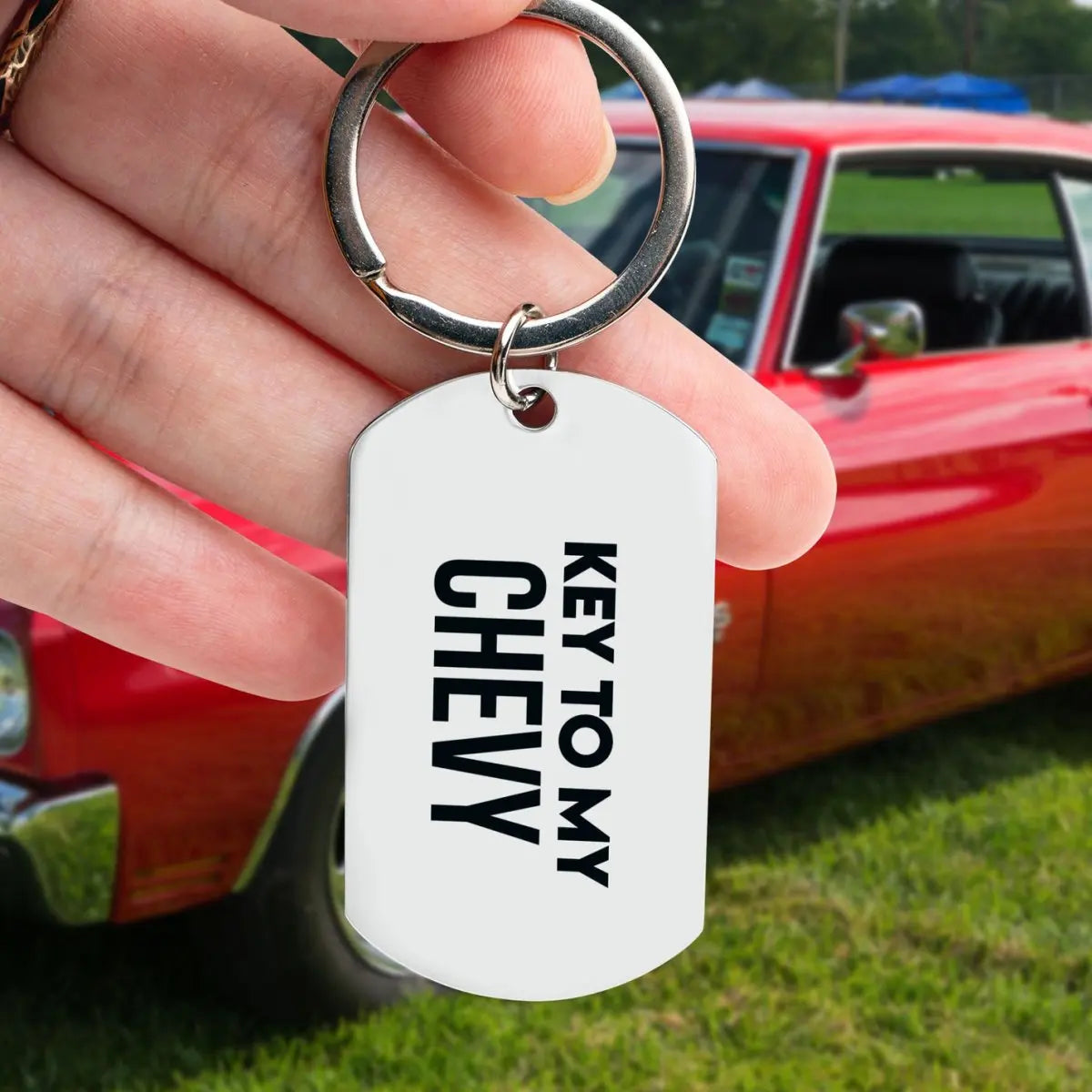 Car Lovers - Key To My Car - Personalized Stainless Steel Photo Keychain (LH) Keychain The Next Custom Gift