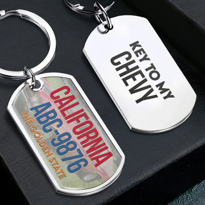 Car Lovers - Key To My Car - Personalized Stainless Steel Photo Keychain (LH) Keychain The Next Custom Gift