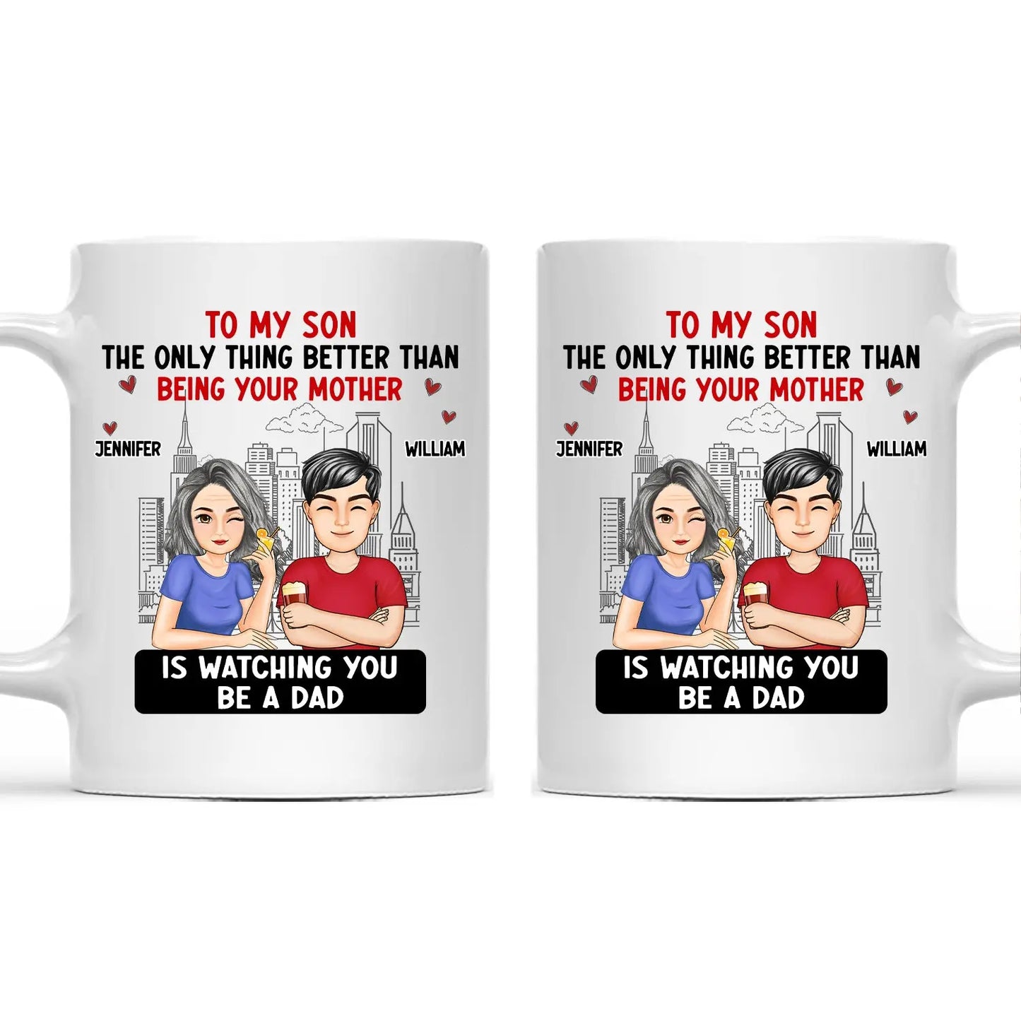 Cartoon Better Than Being Your Mother Father - Gift For Daughter, Gift For Son - Personalized Mug Mug The Next Custom Gift