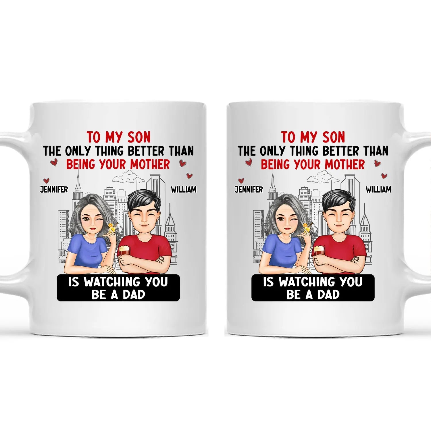 Cartoon Better Than Being Your Mother Father - Gift For Daughter, Gift For Son - Personalized Mug Mug The Next Custom Gift