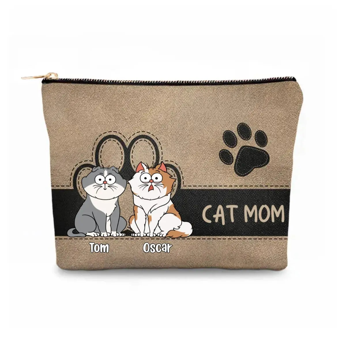 Cat Lover - Cat Mom - Personalized Cosmetic Bag Cosmetic Bag The Next Custom Gift