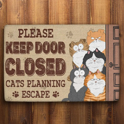 Cat Lovers - Cat's Planning - Personalized Doormat Doormat The Next Custom Gift