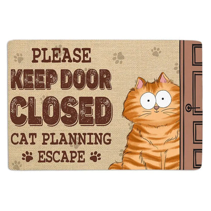 Cat Lovers - Cat's Planning - Personalized Doormat Doormat The Next Custom Gift