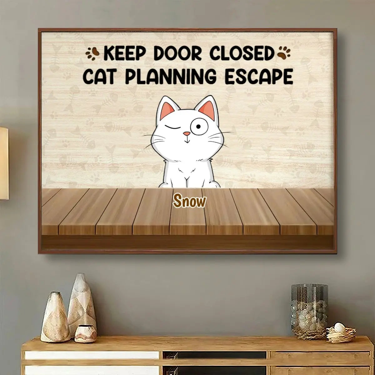 Cat Lovers - Cats Planning Escape - Personalized Poster Poster The Next Custom Gift