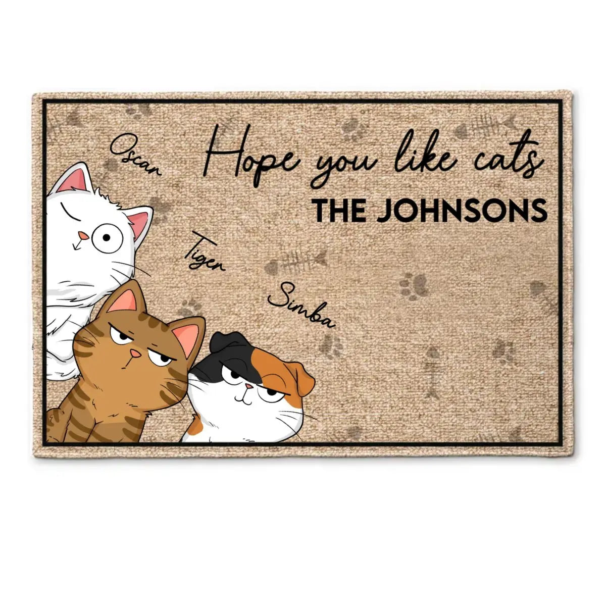 Cat Lovers - Hope You Like Cats - Personalized Doormat - The Next Custom Gift  Doormat