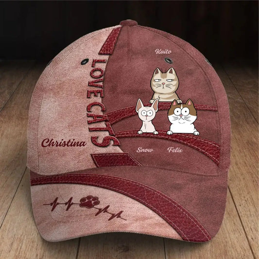 Cat Lovers - Keep Calm And Love Cats - Personalized Classic Cap (LH) Hat The Next Custom Gift