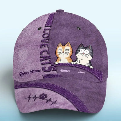 Cat Lovers - Keep Calm And Love Cats - Personalized Classic Cap (LH) Hat The Next Custom Gift