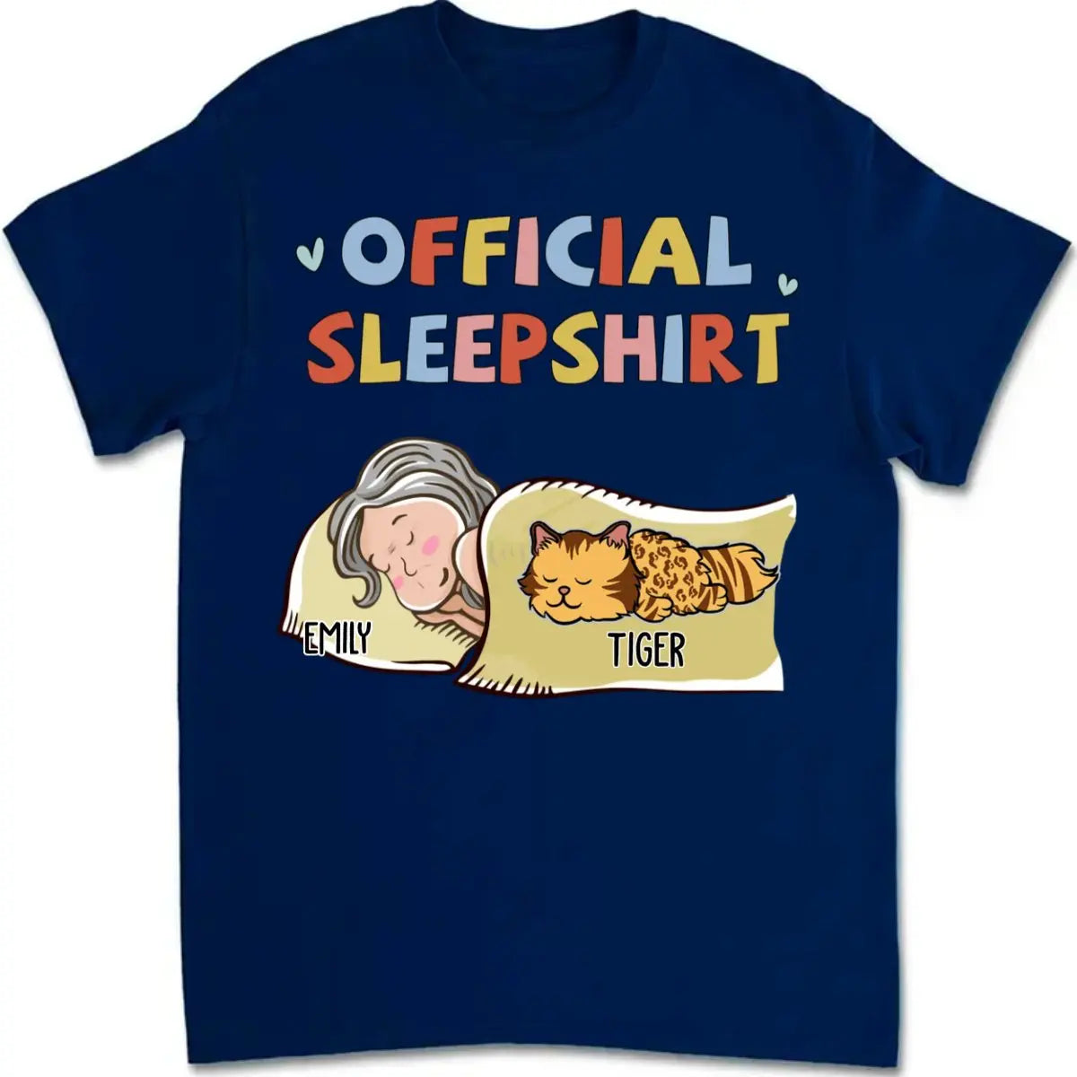 Cat Lovers - Official Sleep Shirt - Personalized T-Shirt T-shirt The Next Custom Gift