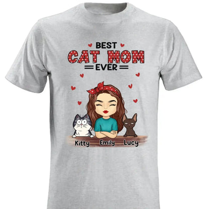 Cat Lovers - World's Best Cat Mom - Personalized Shirt T-Shirt The Next Custom Gift