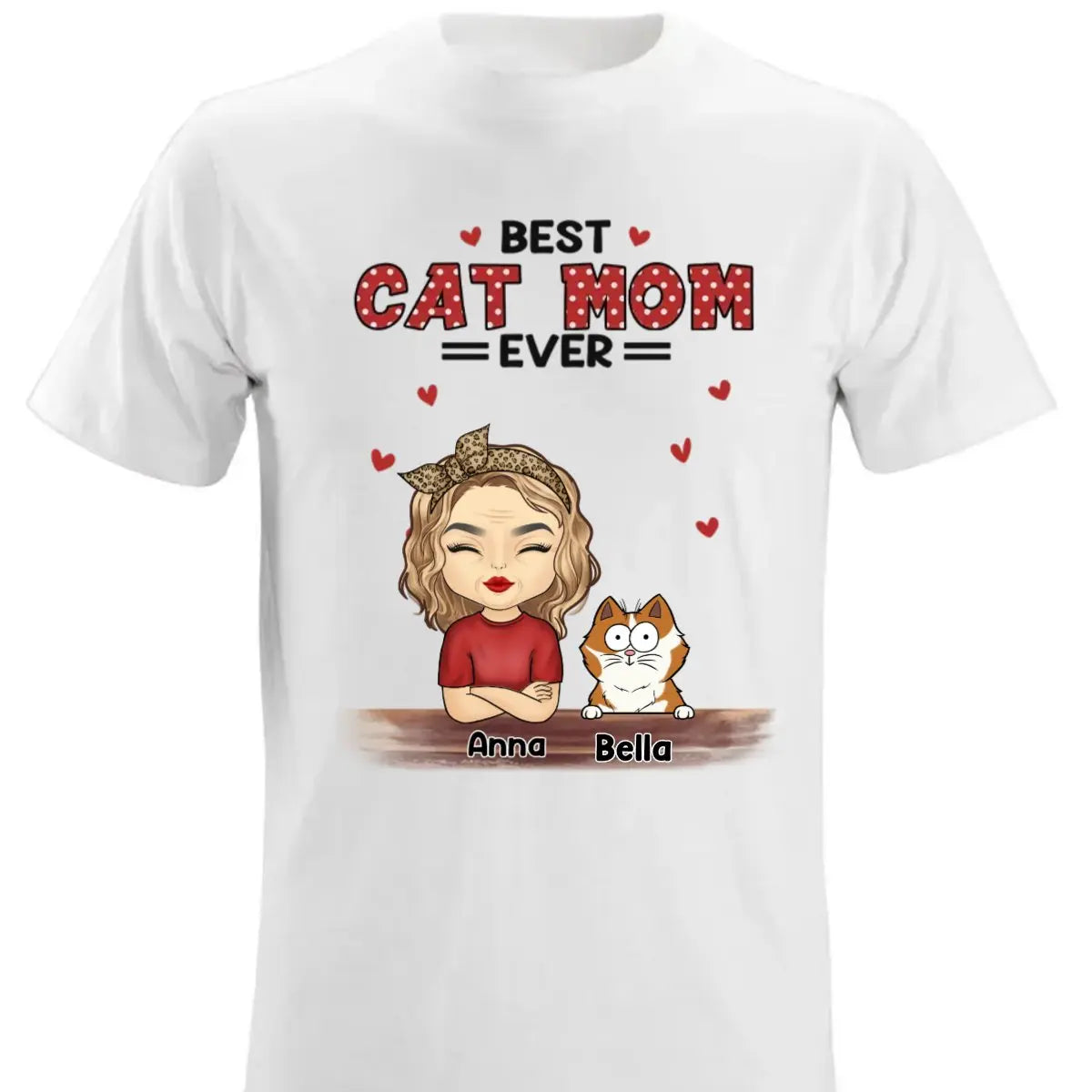 Cat Lovers - World's Best Cat Mom - Personalized Shirt T-Shirt The Next Custom Gift