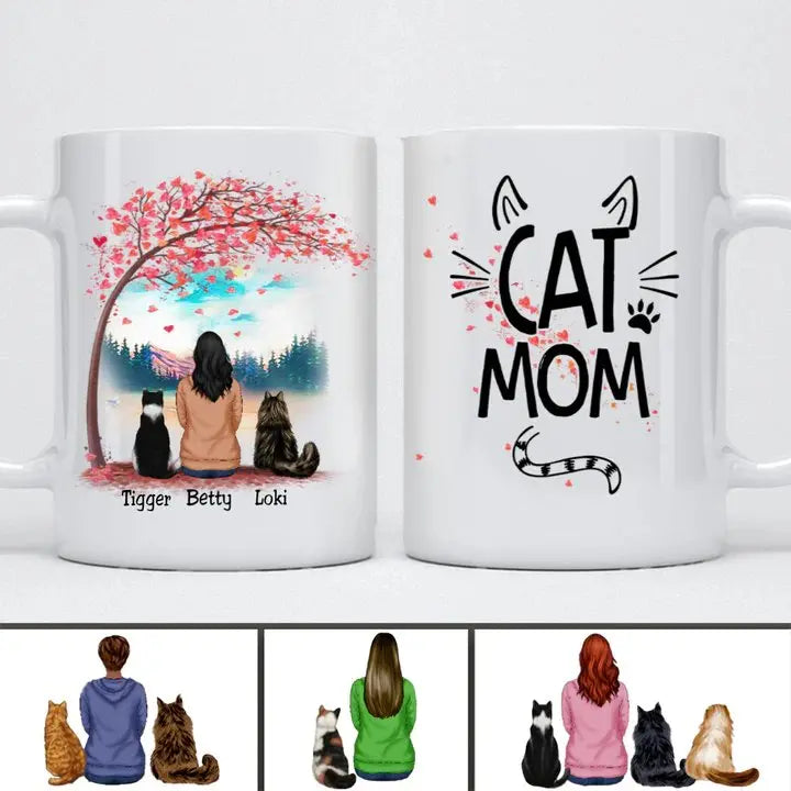 Cat Mom - Personalized Mug (VT) Mug The Next Custom Gift