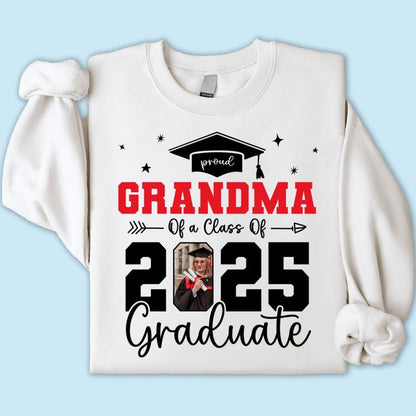 Proud Family Of 2025 Senior Graduation Photo Personalized Shirt