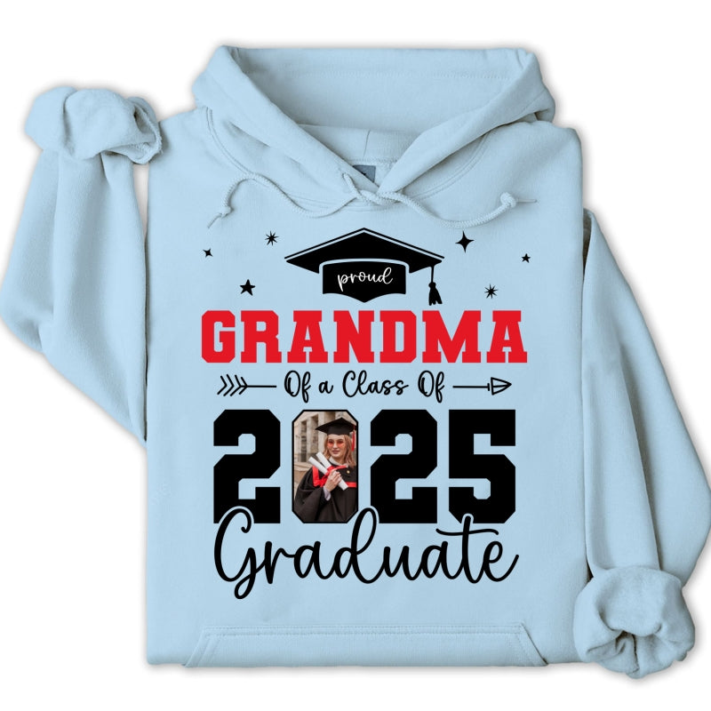 Proud Family Of 2025 Senior Graduation Photo Personalized Shirt