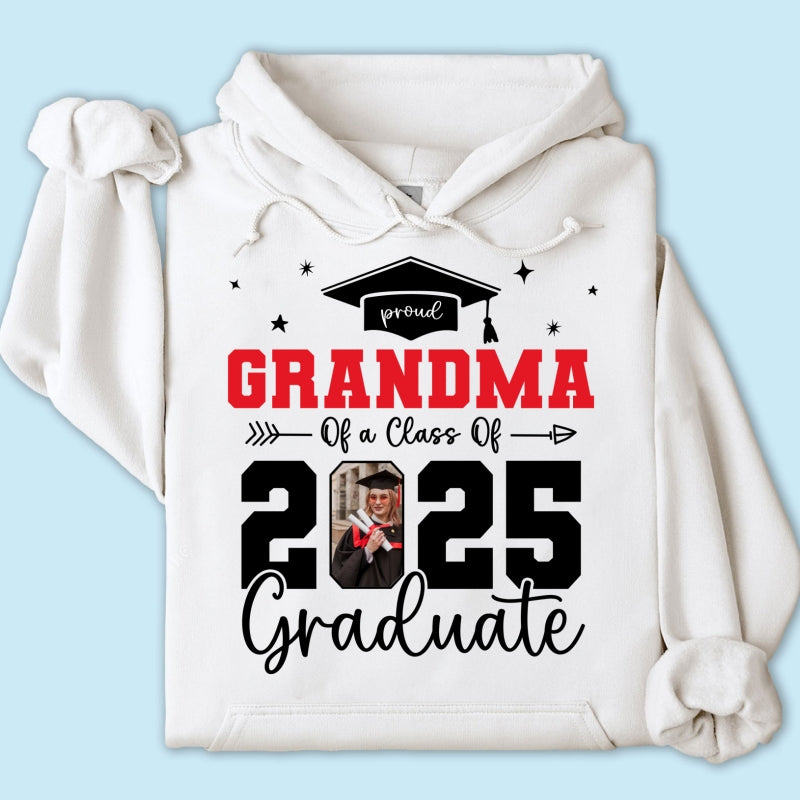 Proud Family Of 2025 Senior Graduation Photo Personalized Shirt