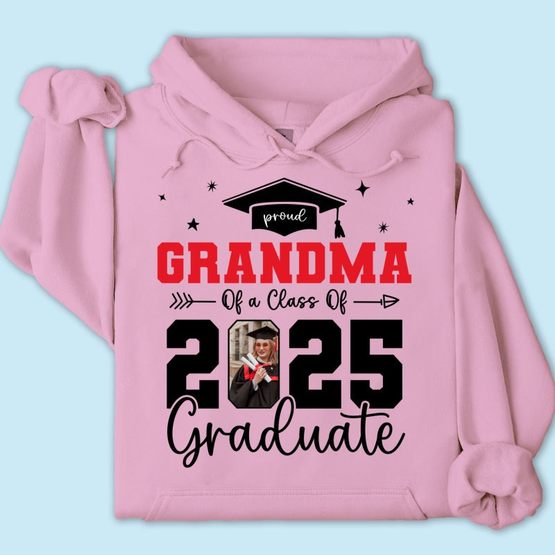 Proud Family Of 2025 Senior Graduation Photo Personalized Shirt