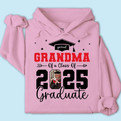 Proud Family Of 2025 Senior Graduation Photo Personalized Shirt