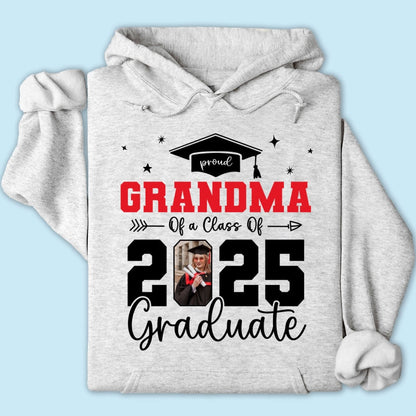 Proud Family Of 2025 Senior Graduation Photo Personalized Shirt