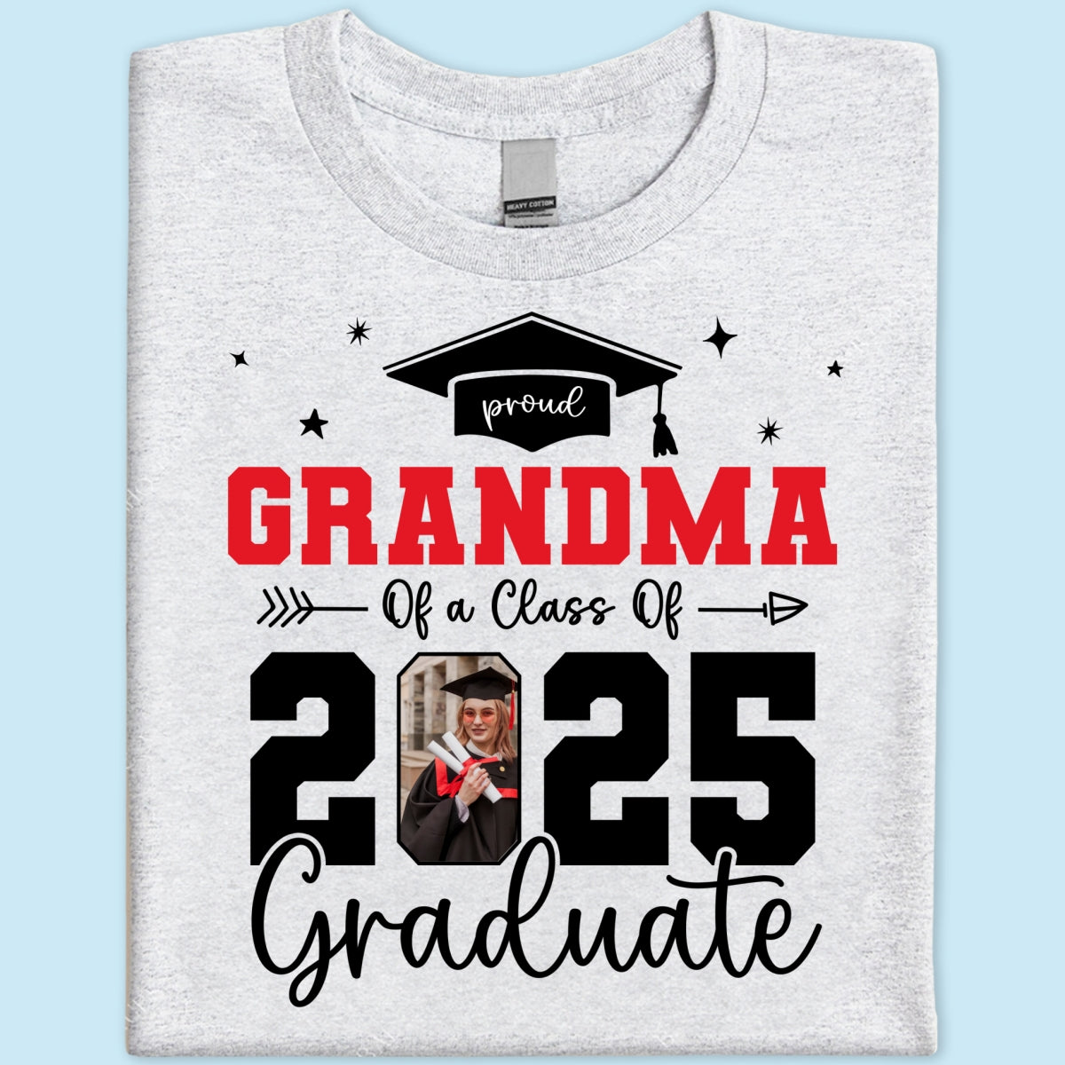 Proud Family Of 2025 Senior Graduation Photo Personalized Shirt