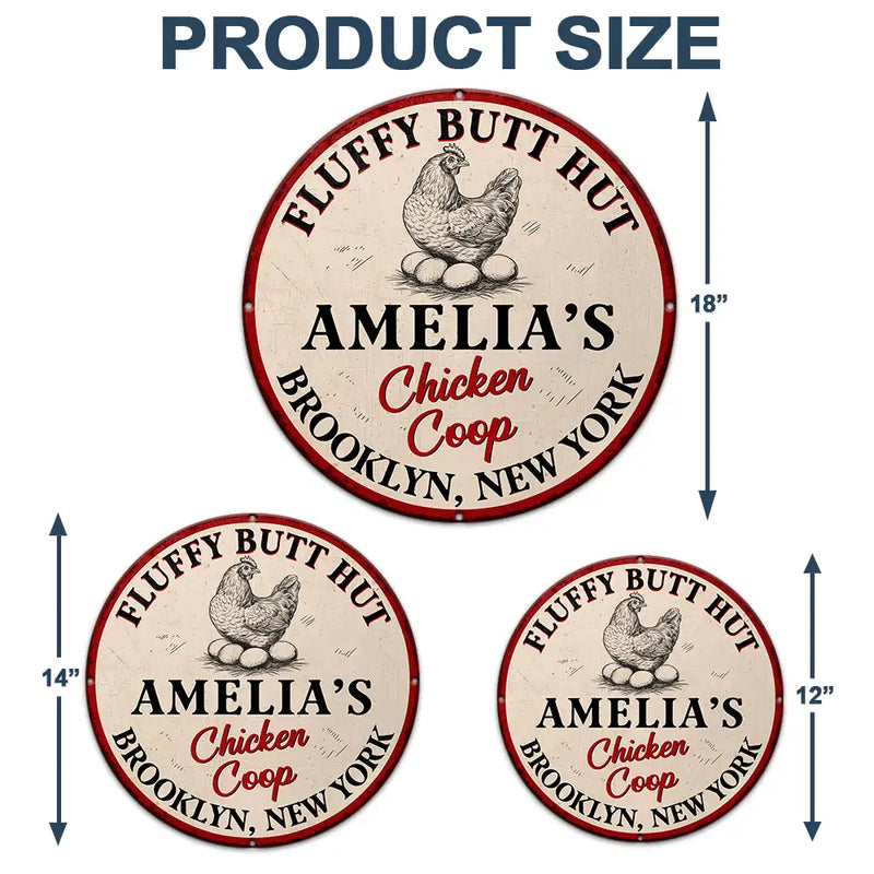 Chicken Coop Farm Fresh Eggs - Personalized Custom Shaped Metal Sign