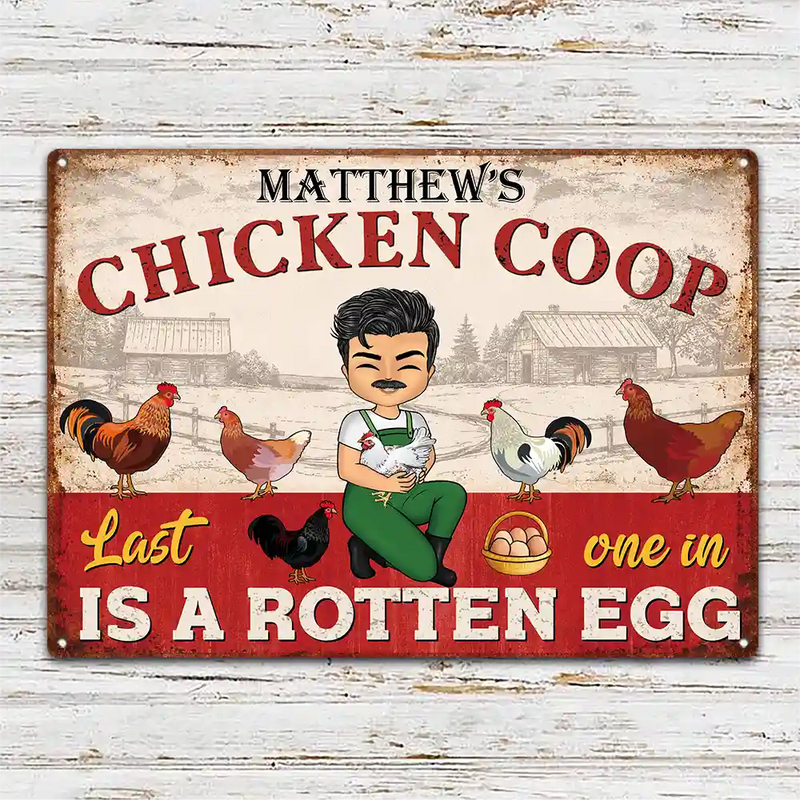 Chicken Coop Mother Cluckers - Personalized Classic Metal Signs