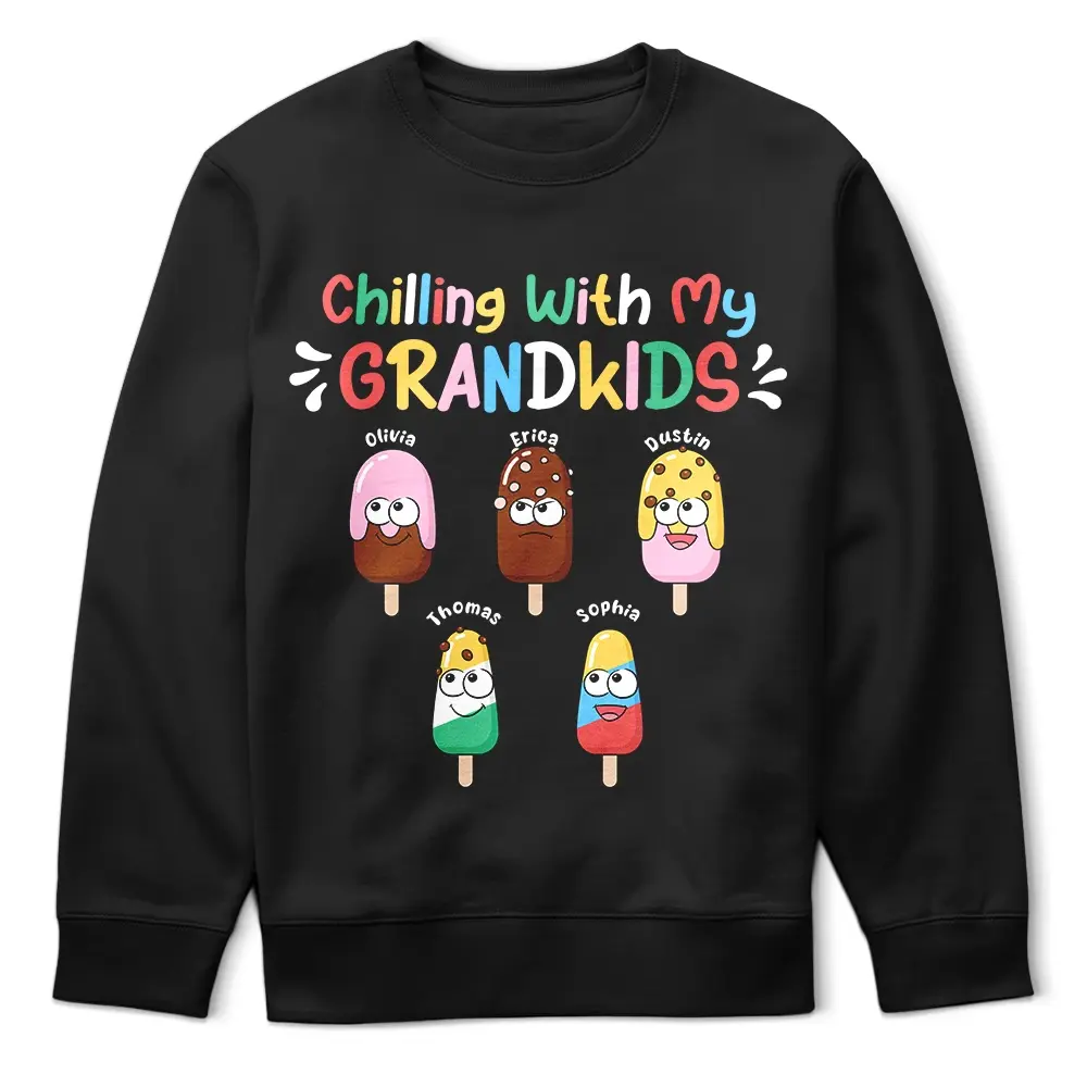 Chilling With My Grandkids - Personalized T Shirt Shirts & Tops The Next Custom Gift