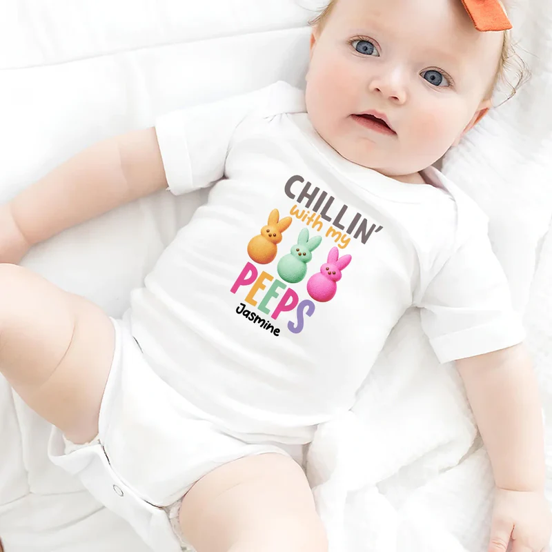 Chilling With My Peeps - Personalized Baby Onesie