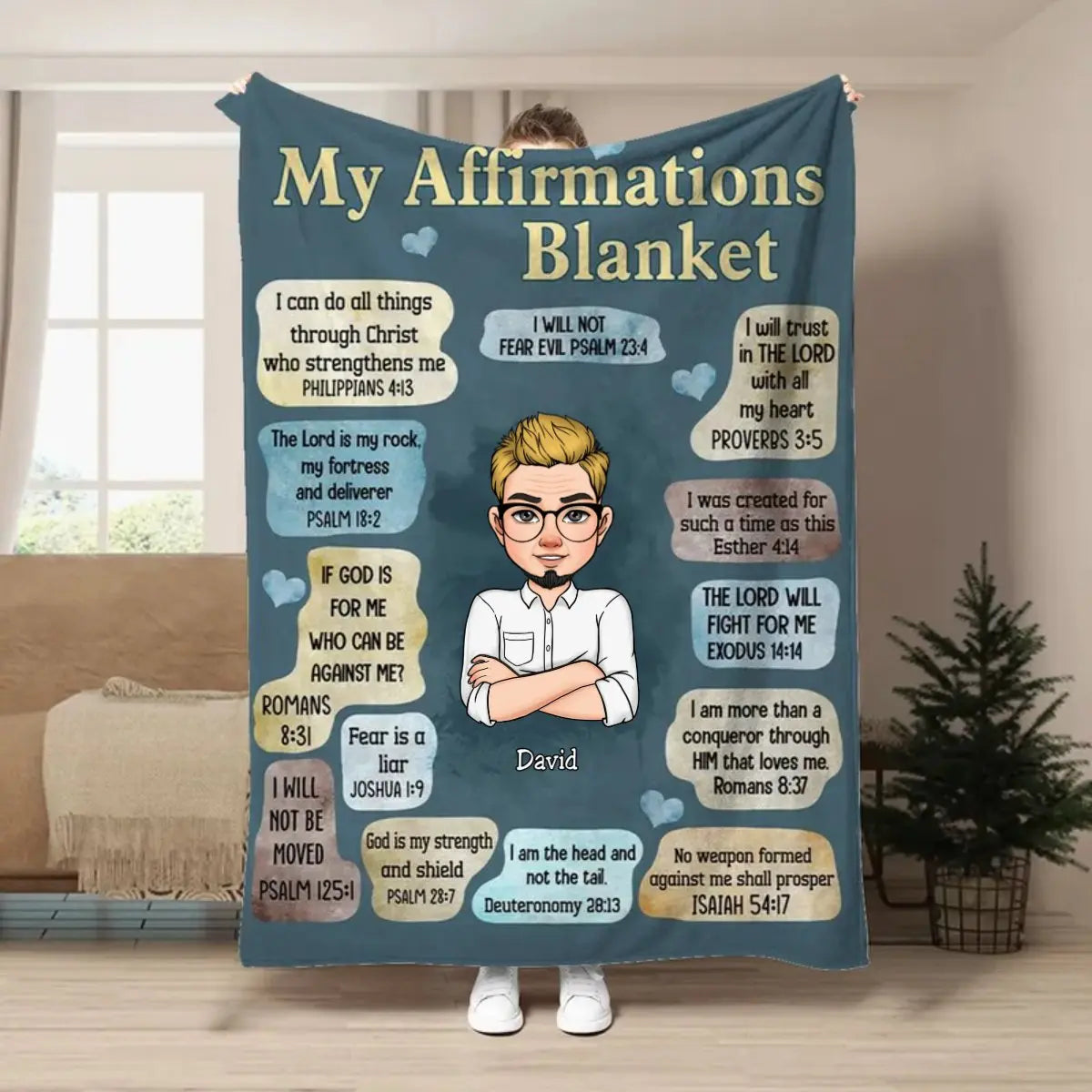 Christian -My Affirmations - Personalized Blanket (TL) Blanket The Next Custom Gift