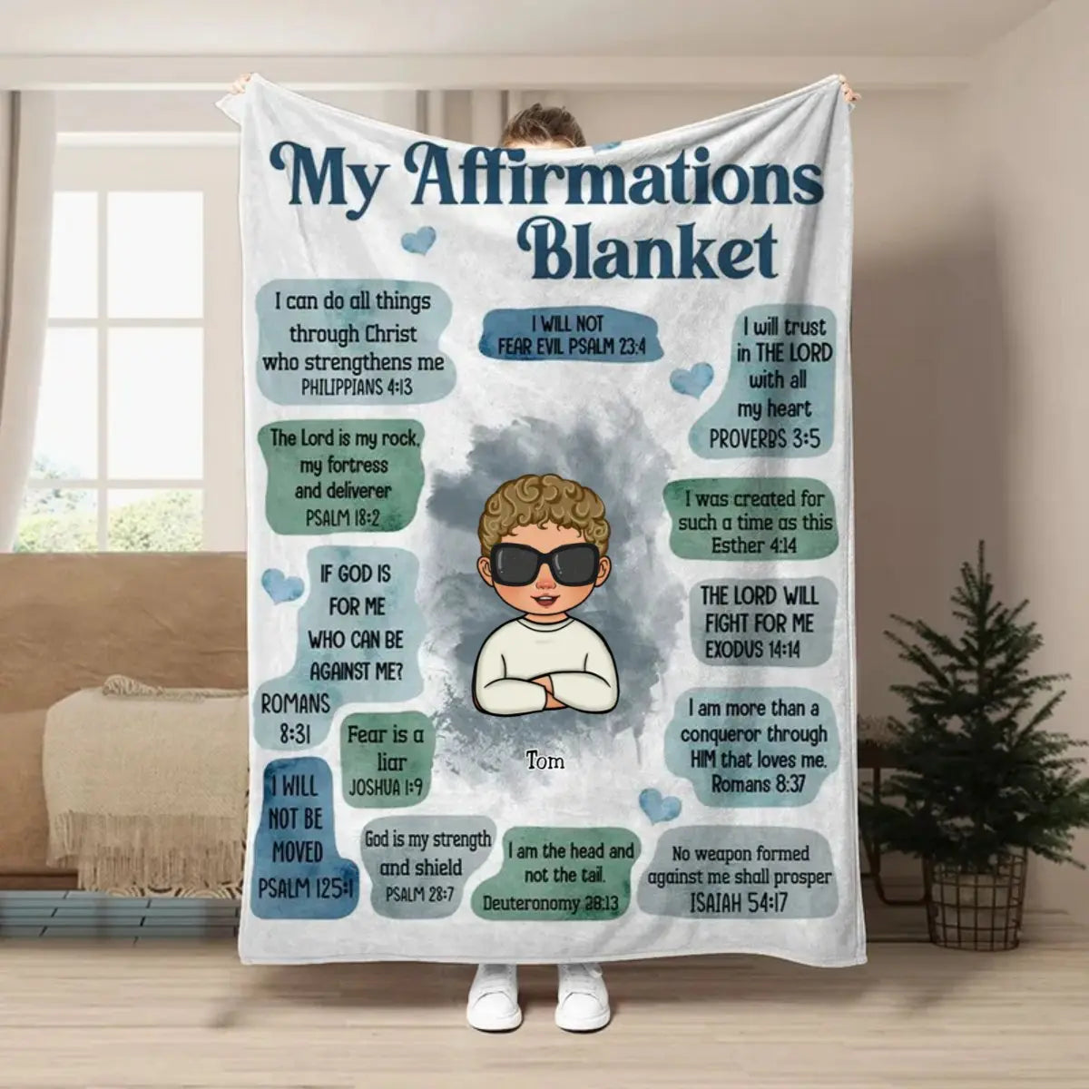 Christian -My Affirmations - Personalized Blanket (TL) Blanket The Next Custom Gift