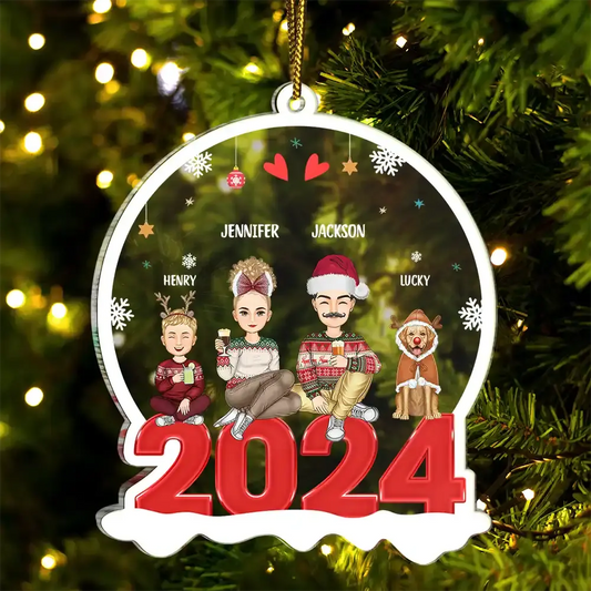 Christmas 2024 Family - Personalized Custom Shaped Acrylic Ornament Ornament The Next Custom Gift