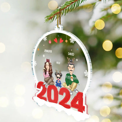 Christmas 2024 Family - Personalized Custom Shaped Acrylic Ornament Ornament The Next Custom Gift